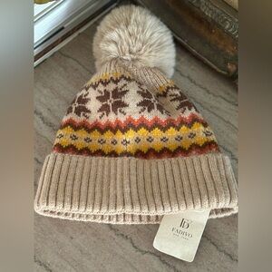 Fadivo New York Snowflake Nodic Beanie. NWT. Fair Isle